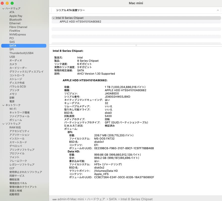 Mac mini 2014 新品2Tb SSD &1TbHDD タイムマシーン用