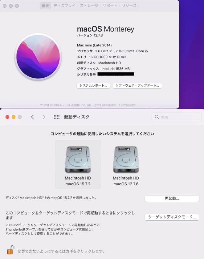 Mac mini 2014 新品2Tb SSD &1TbHDD タイムマシーン用