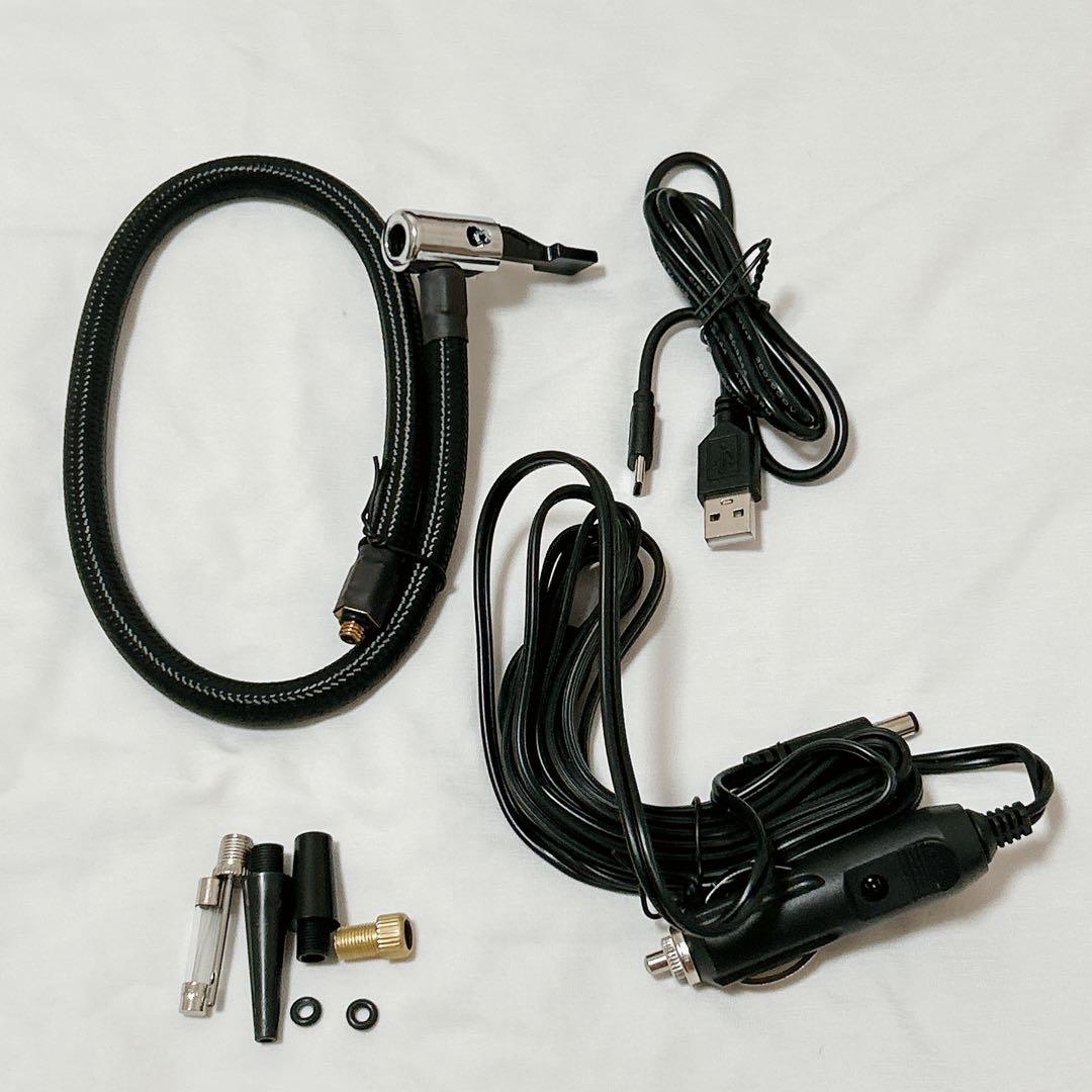 ★電動空気入れ 簡単 空気入れ コードレス 充電式 ポータブルエアポンプ 青