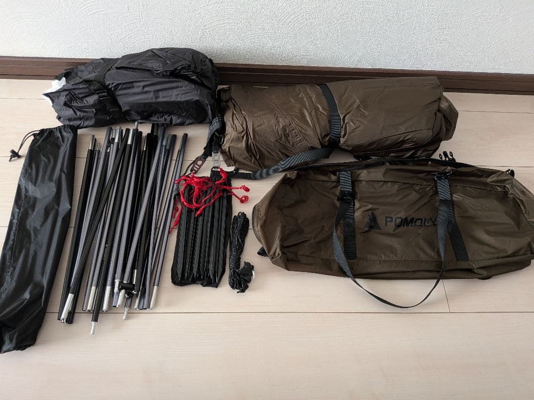 【良品】Pomoly DUNE Solo 超軽量ソロテント 煙突ポート付