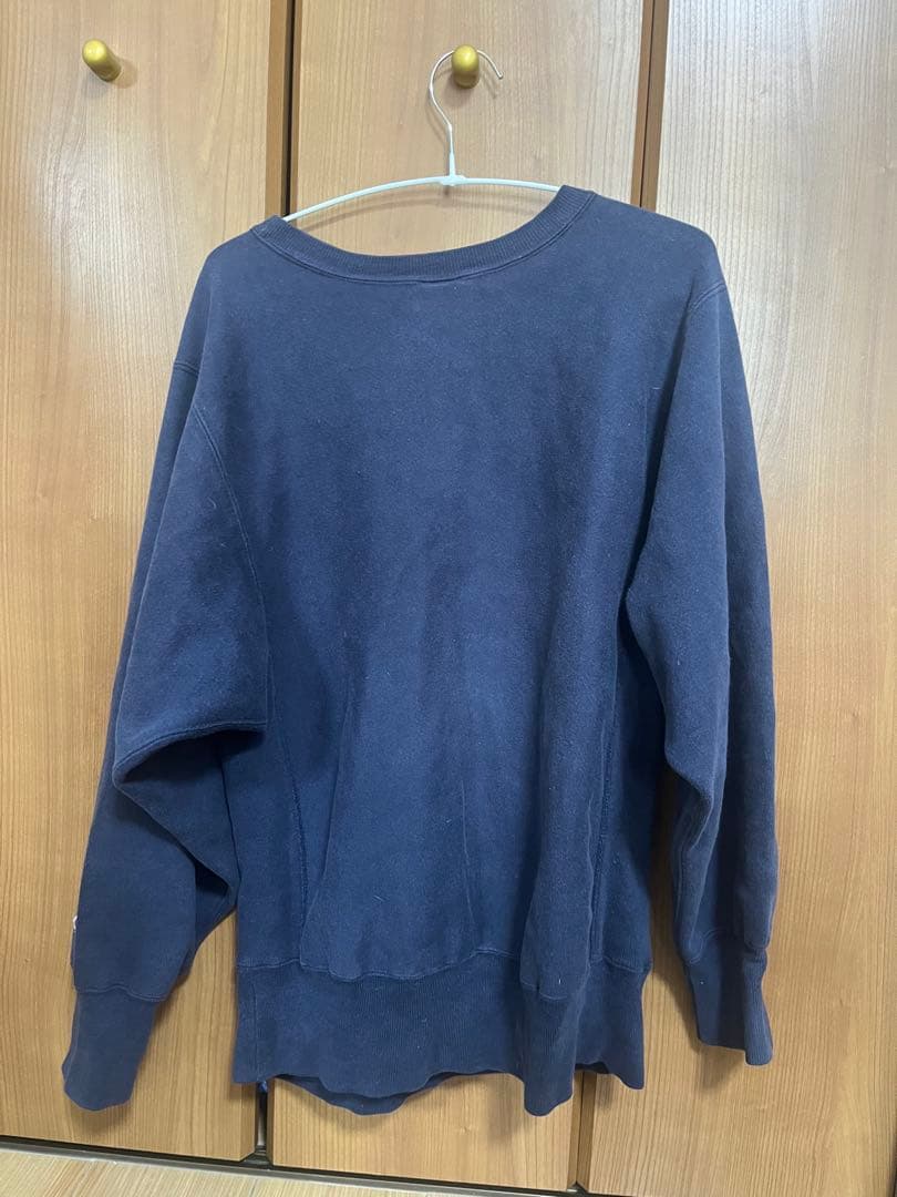 90s チャンピオンリバースウィーブ フェードネイビー 目あり　usa製