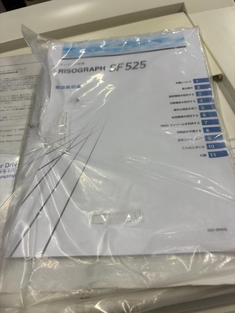 RISO リソグラフ SF525 デジタル印刷機 動作確認済み 取扱説明書