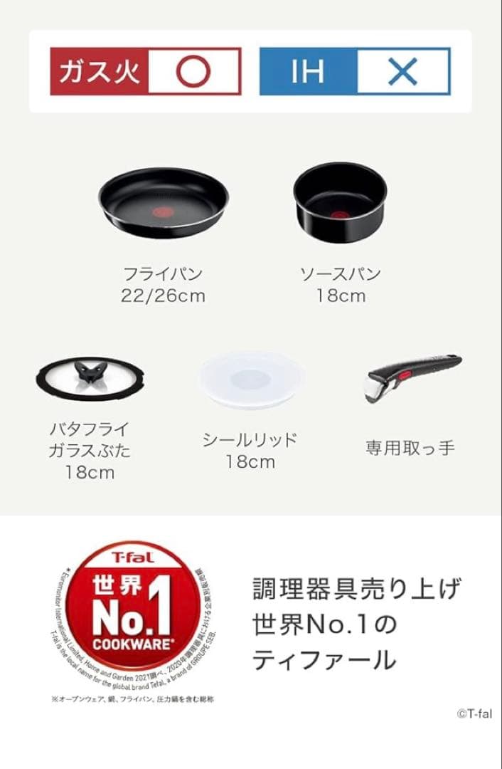 ティファールフライパンセット　インジニオ・ネオ　ハードチタニウム・インテンス6点