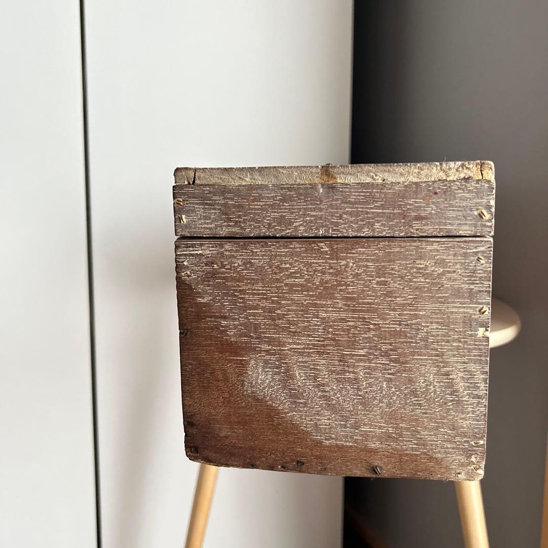 木箱 ケース ボックス 木製 レトロ 昭和 アンティーク ビンテージ 木 家具