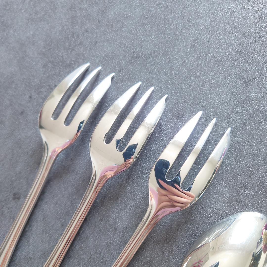 希少 美品 クリストフル ポンパドール ケーキフォーク コーヒースプーン 6点