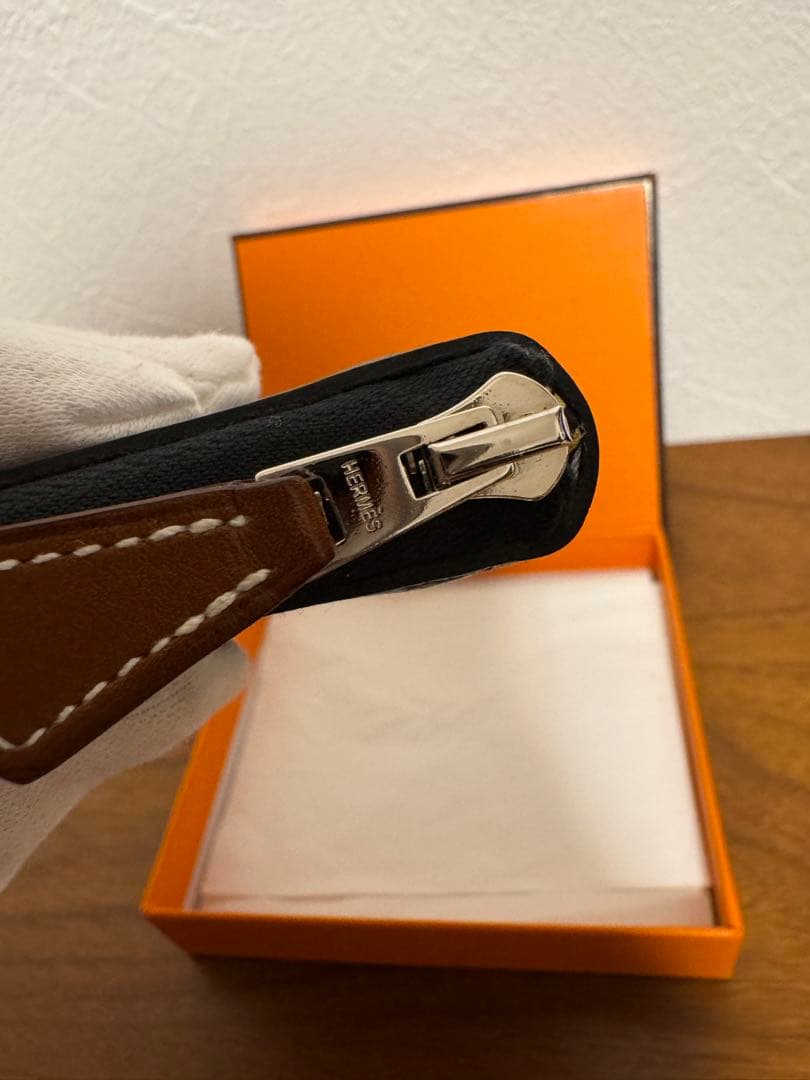 エルメス　シルクインコンパクト　キャバン　ノアール