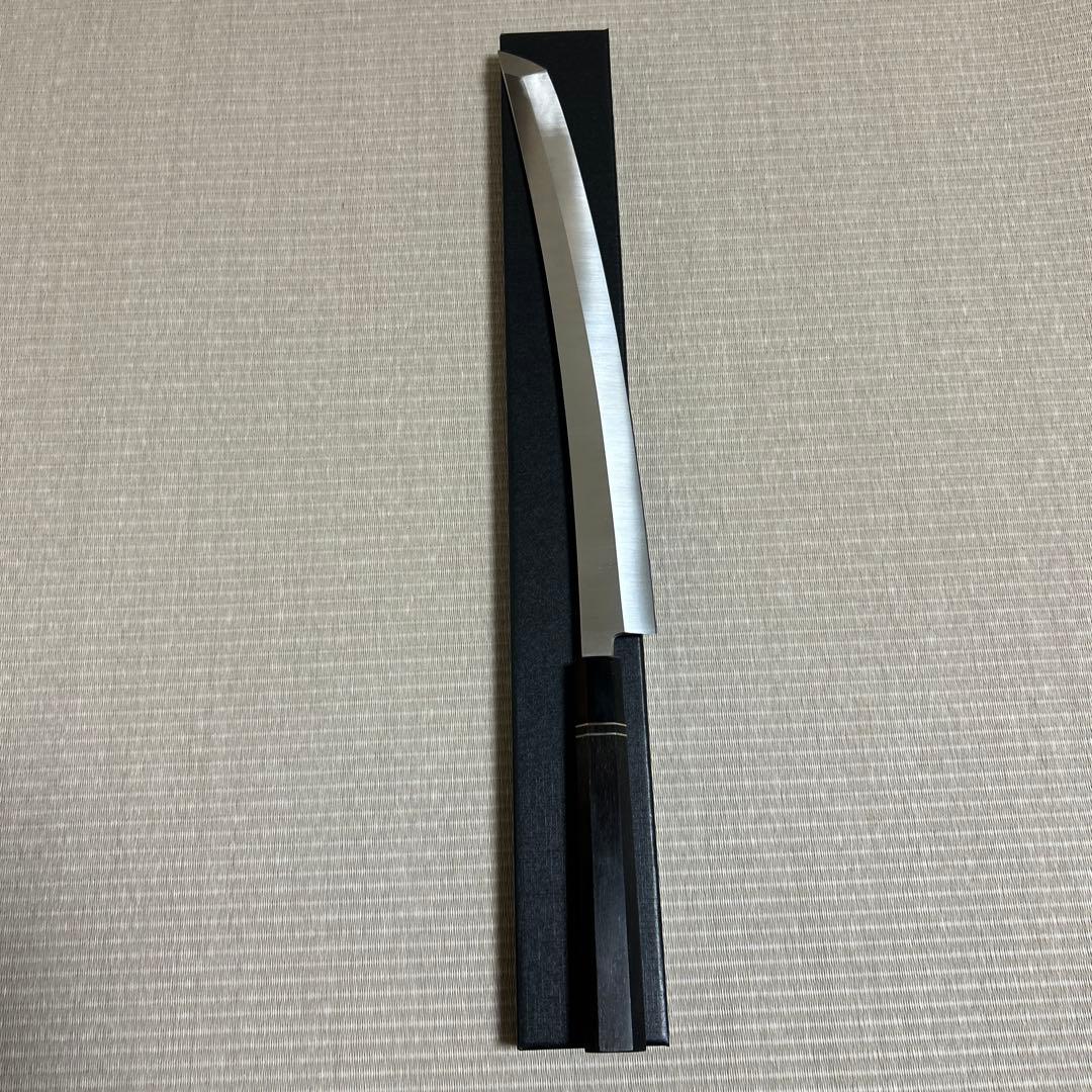 尺三　先丸　V金10号　本焼　包丁　和包丁　黒檀　柳刃　刺身　鬼反り