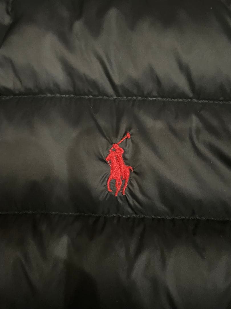 【極美品】ポロラルフローレン 撥水　ダウンジャケット ブラック M 赤ロゴ