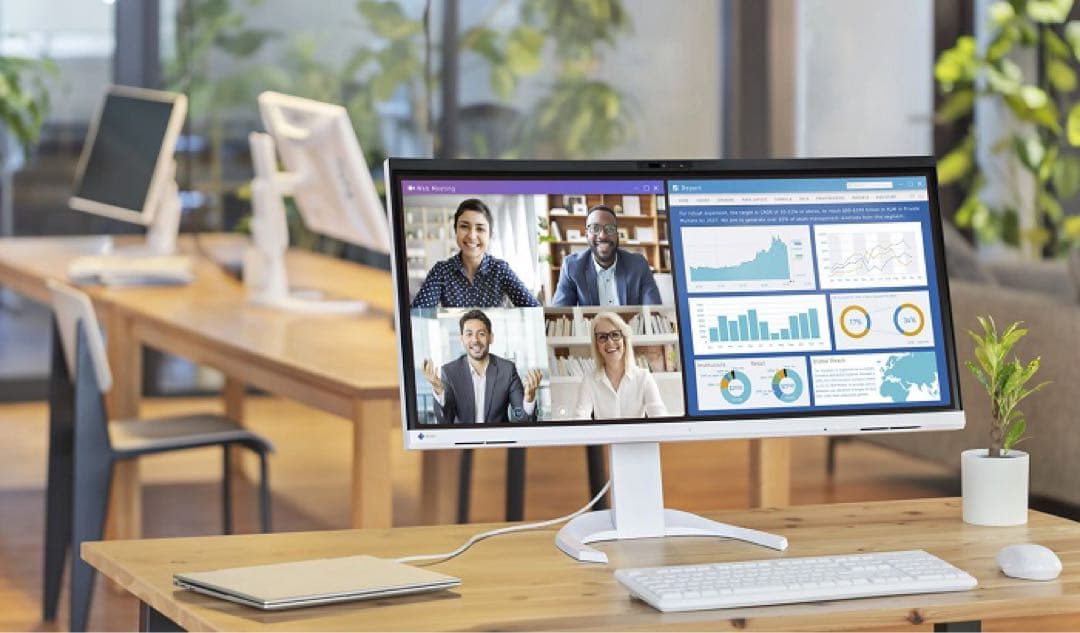 美品　EIZO FlexScan EV3450XC-WT