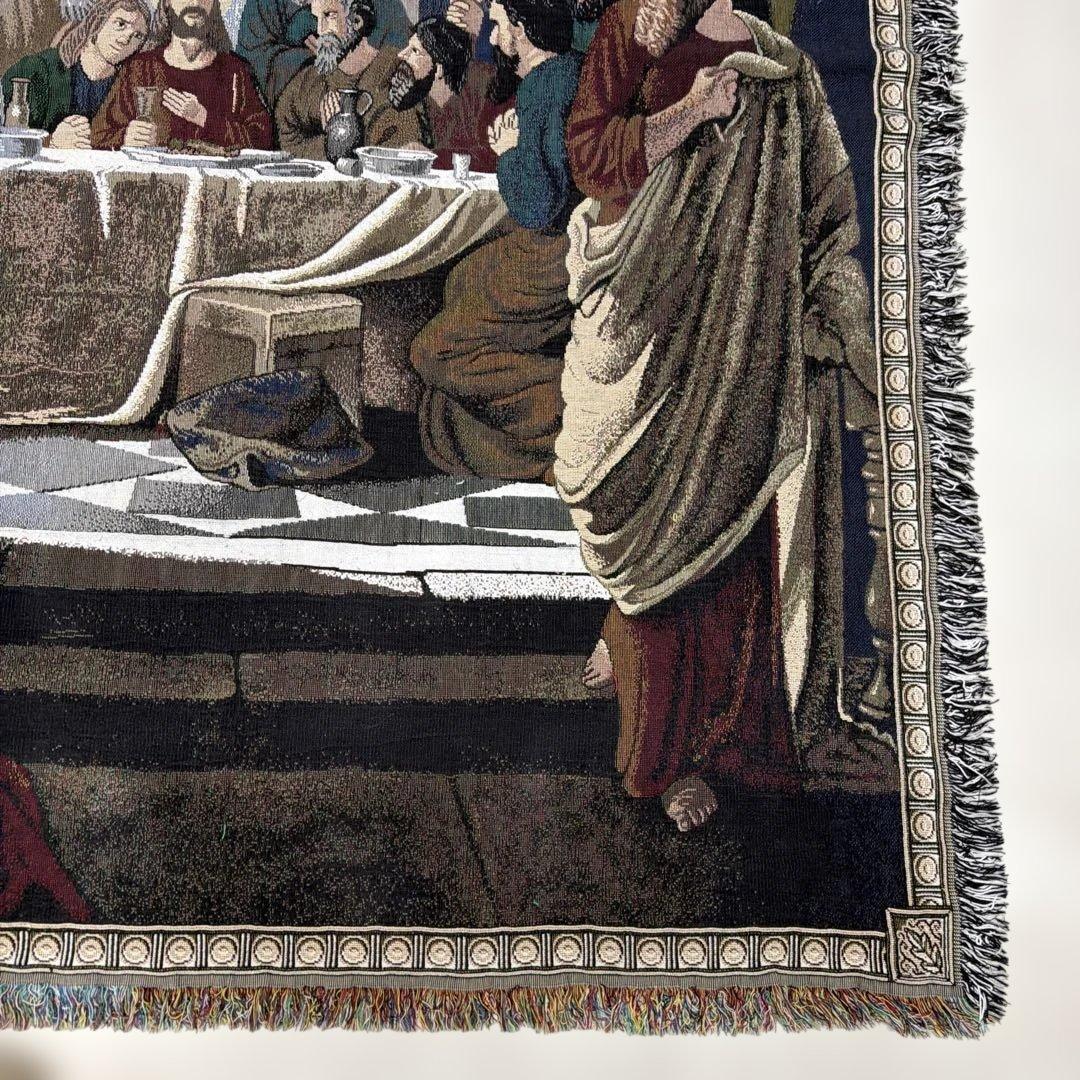 最後の晩餐　マルチカバー　ソファカバー　ヴィンテージラグ　165x128