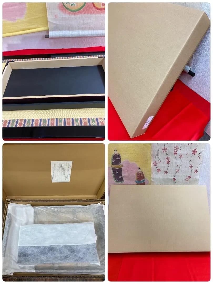 F4 ひな人形飾り台　2段飾り台のみ　高級黒塗り　巾80㎝位