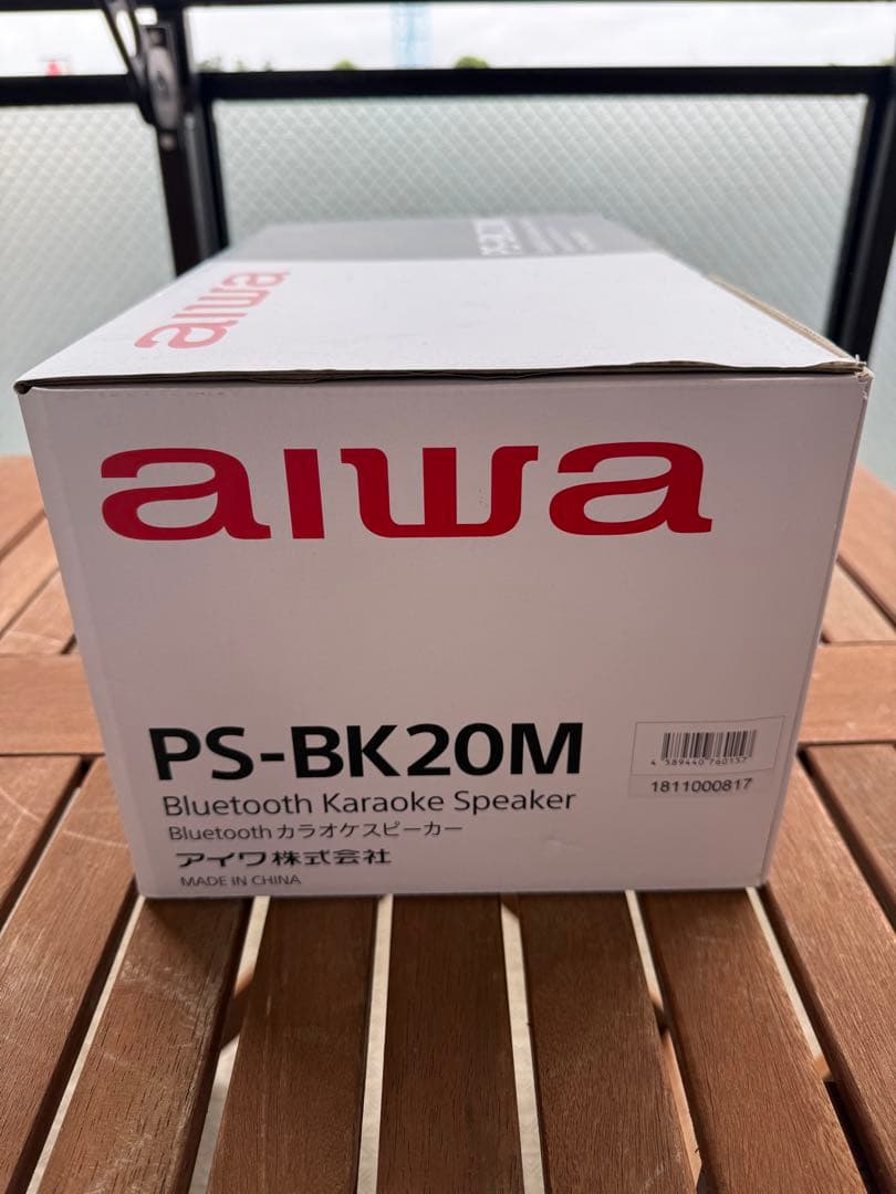 【新品・未使用】aiwa カラオケスピーカー　PS-BK20M