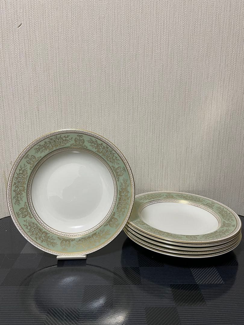 ウェッジ ウッド　コロンビア セージグリーン　 スープボウル6枚セット