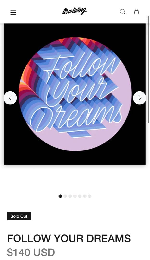 額装済み \"FOLLOW YOUR DREAMS\" リカルドゴンザレス ポスター