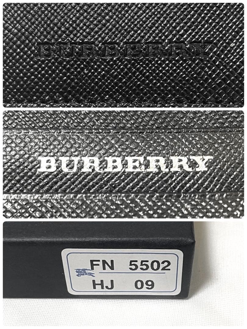 【新品未使用】BURBERRY 名刺入れ ブラック ノバチェック 型押し