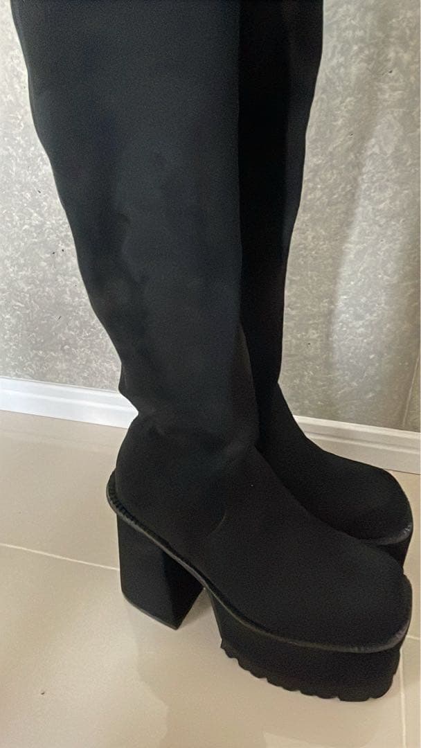 EMODA スクエアフィットロングブーツ S