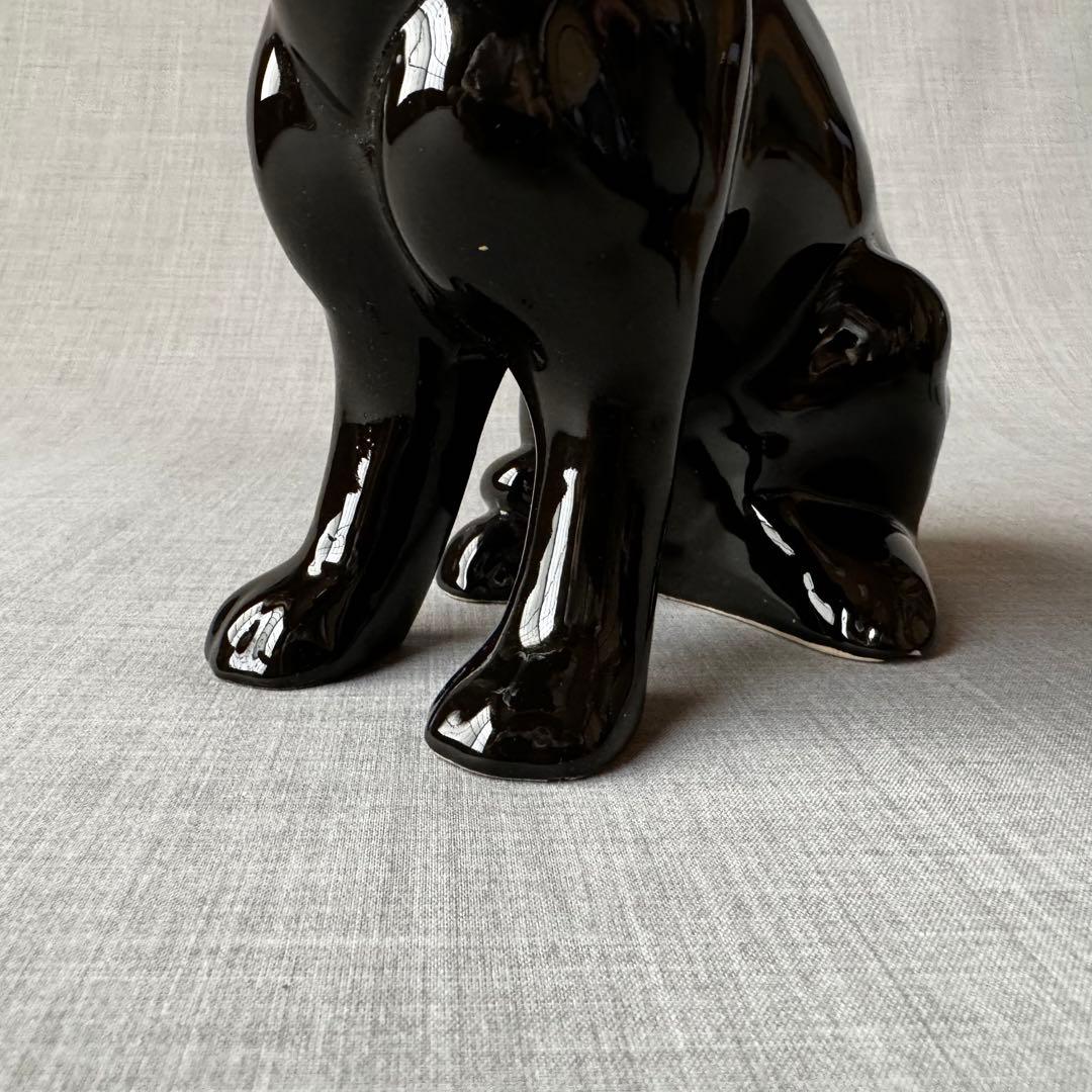 ヴィンテージ ブラックパンサー 黒豹 ペア オブジェ インテリア