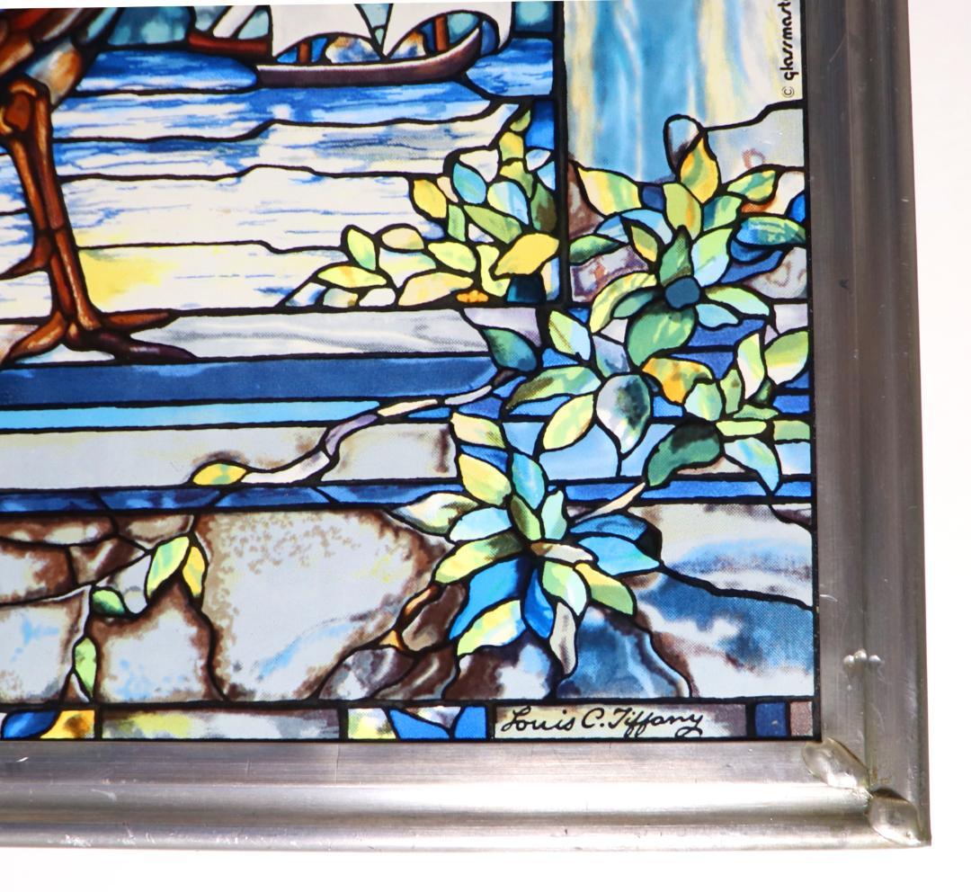 ルイス・C・ティファニー 大型ヴィンテージ ステンドグラス 美術館 ピーコック