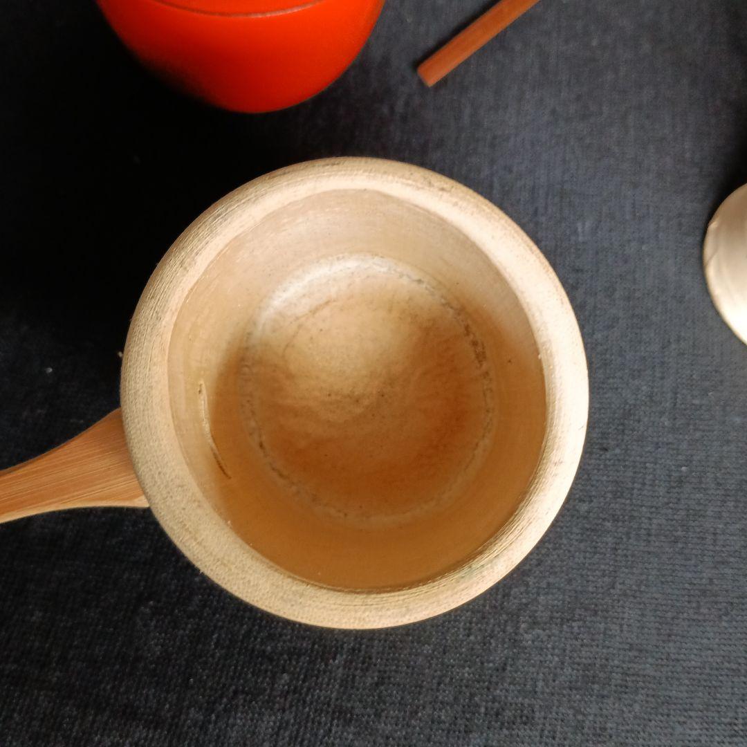 短冊　お点前セット　9点　茶筅なし　木箱に汚れあり