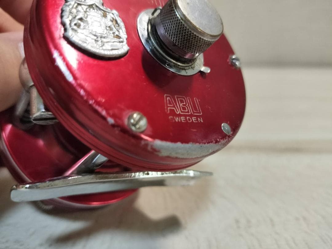 ★アブガルシア　アンバサダー5000C　ビンテージ　リール　赤＃00