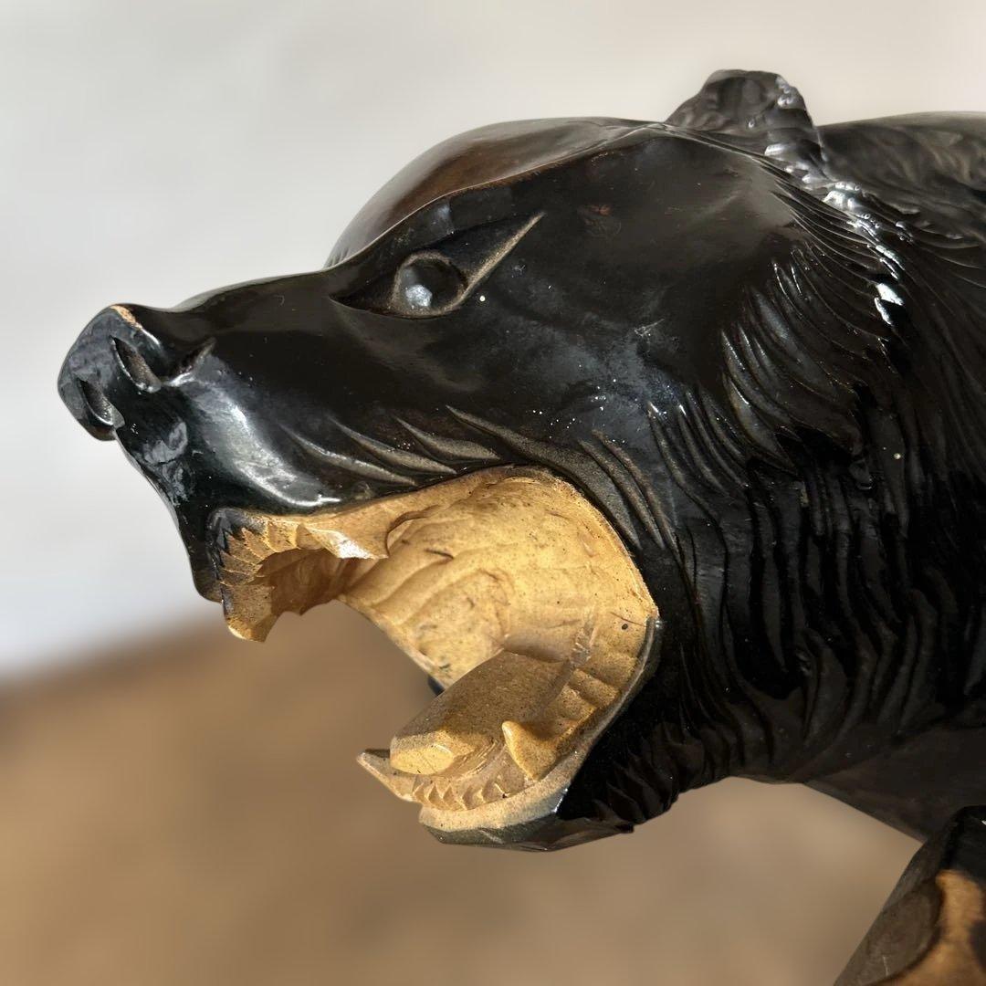 大迫力　木彫りの熊　全長約56cm