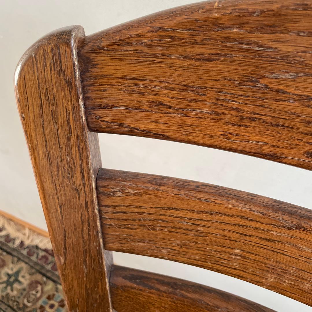 ④ オランダ製　ダイニングチェア　オーク材　無垢材