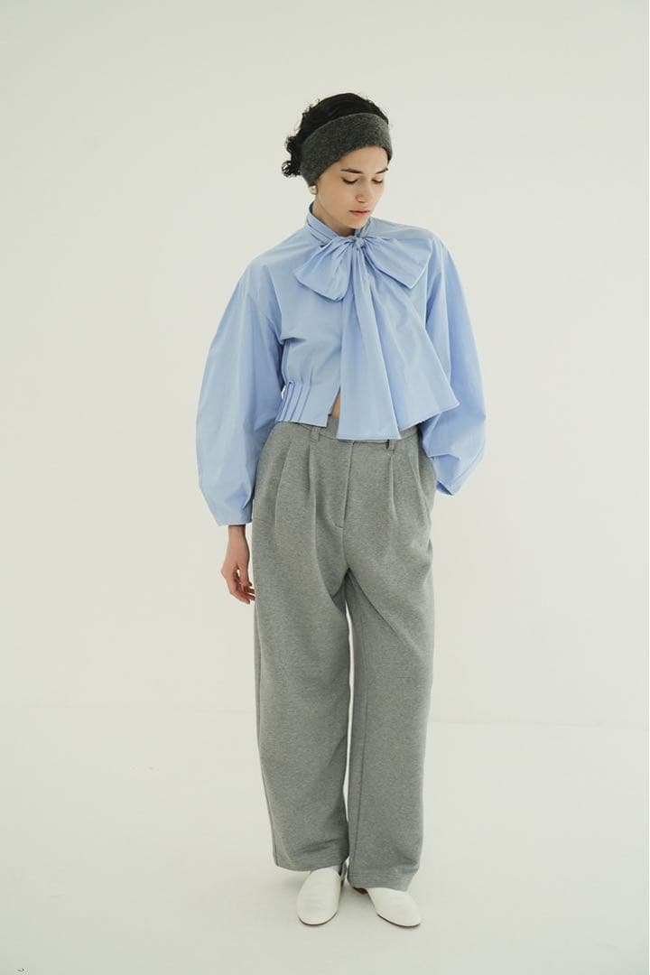 トップス CLANE RIBBON ZIP SHIRTS