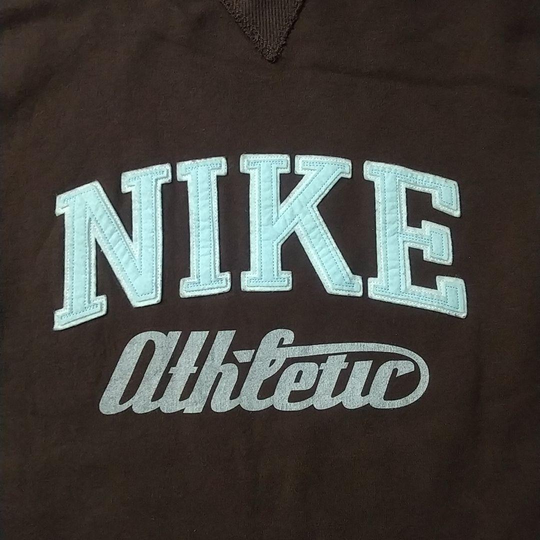 希少サイズ☆ナイキ 刺繍 センターロゴ アーチロゴ スウェット XL ブラウン