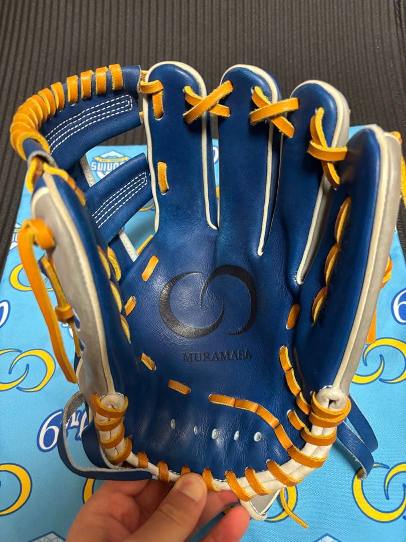 MIRAMARA Ori9グローブ 青/オレンジ 収納袋付き