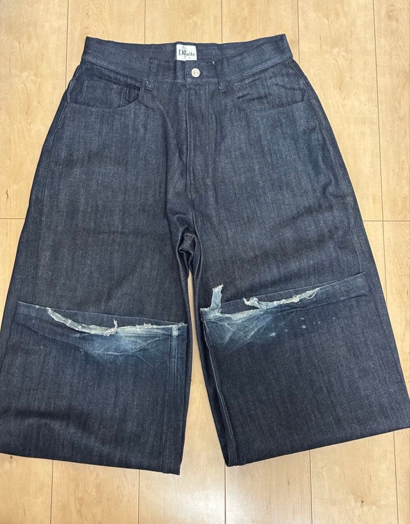 Deaile リジットバギーデニムパンツ Lサイズ