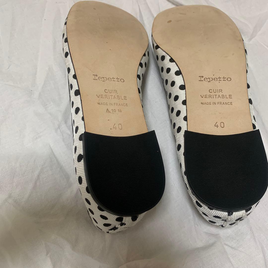 新品　Repetto ドット柄 バレエシューズ 40