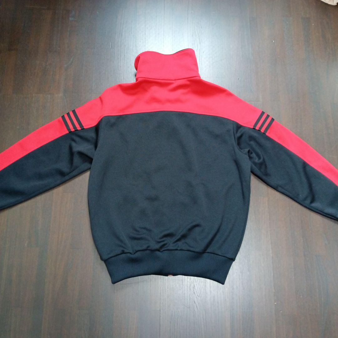 アディダス 黒/赤 ジャージセットアップ ヴィンテージ