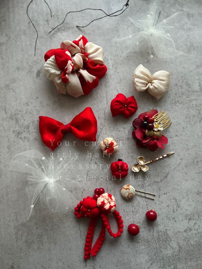 み*う様 七五三　七五三髪飾り　ヘッドドレス　着物髪飾り　リメイク髪飾り　028