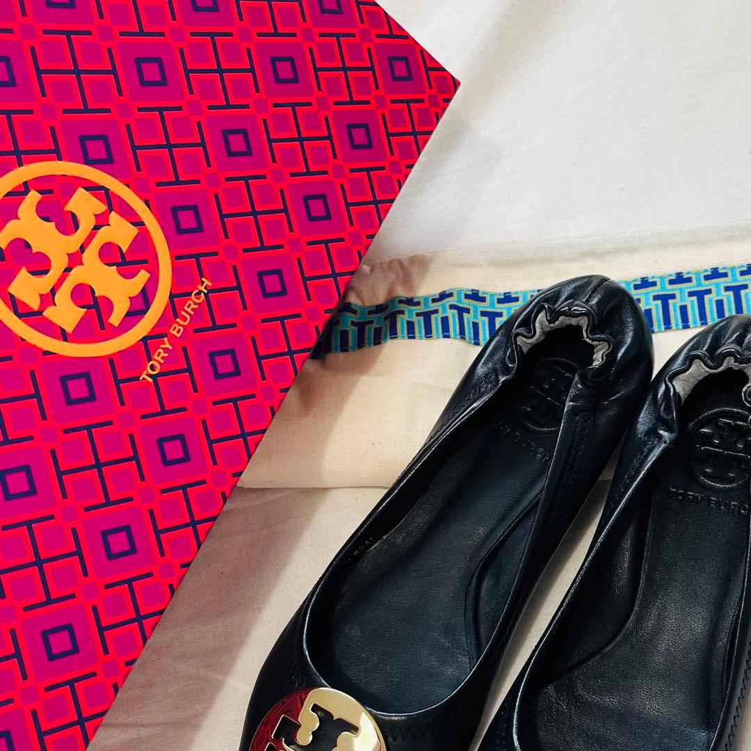 【未使用】TORY BURCH レザー バレエシューズ フラット パンプス