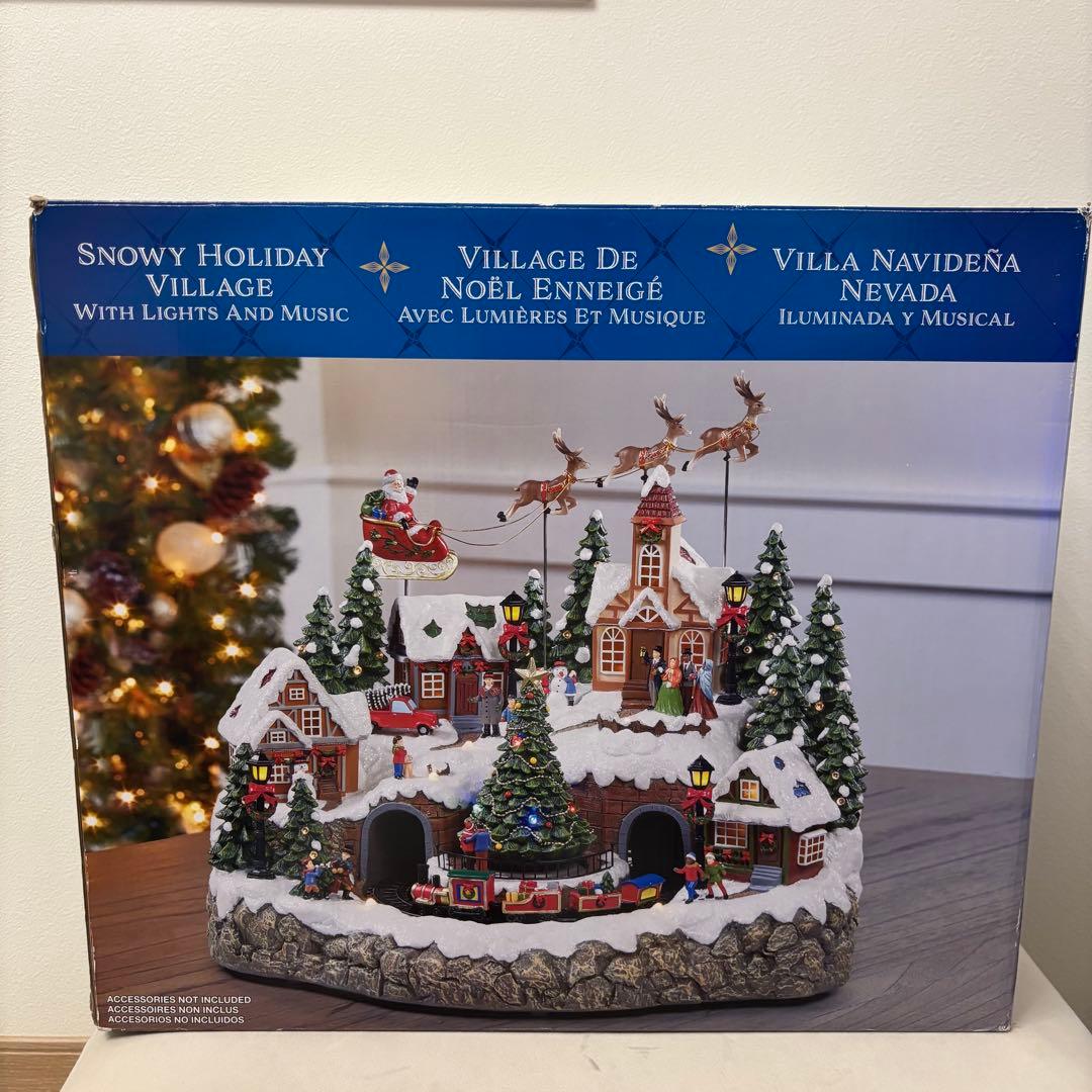 美品✨コストコ クリスマス オルゴール LED付き置物 音楽付き