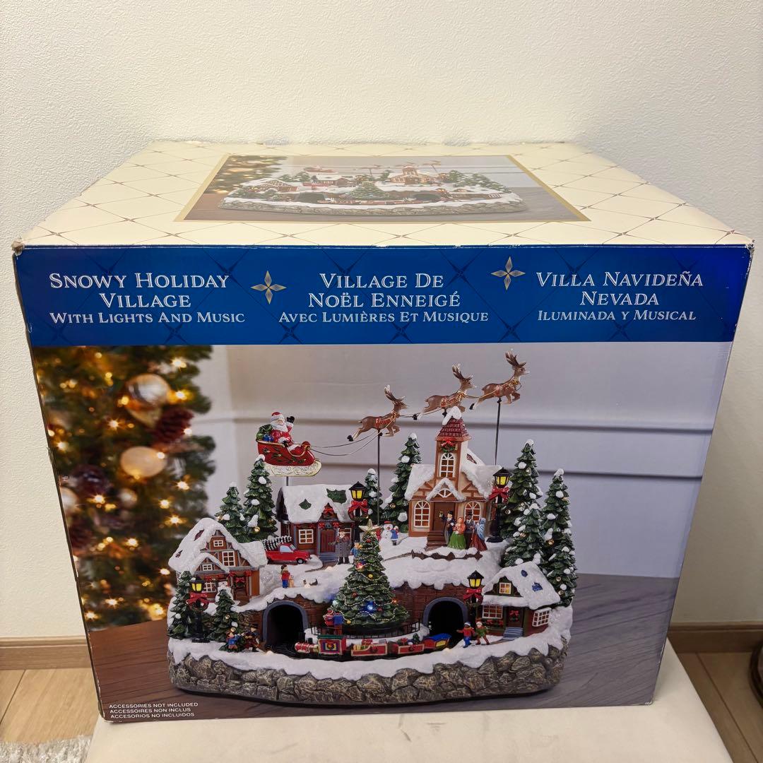 美品✨コストコ クリスマス オルゴール LED付き置物 音楽付き