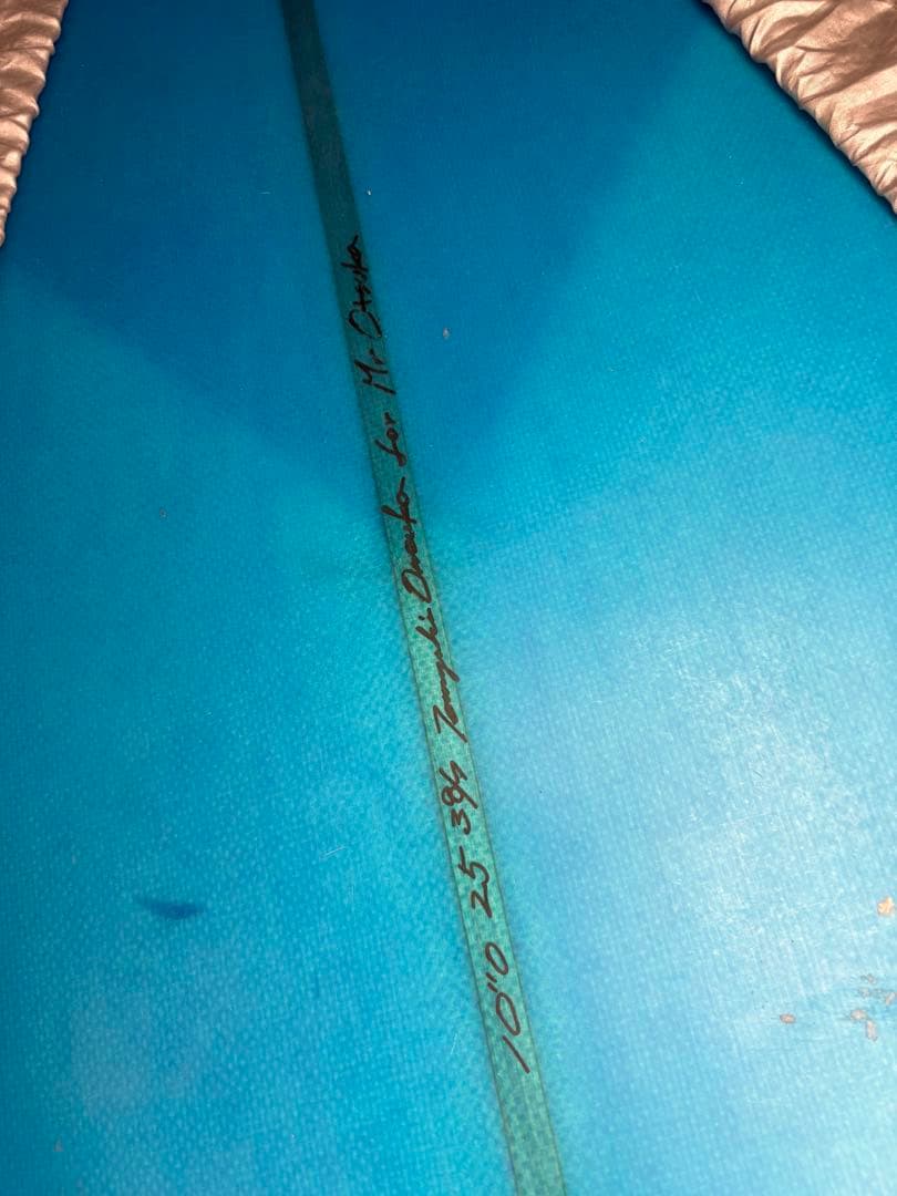 サーフボード　 青ロングボード 1フィン 良好　10ft ノーズライティング可能