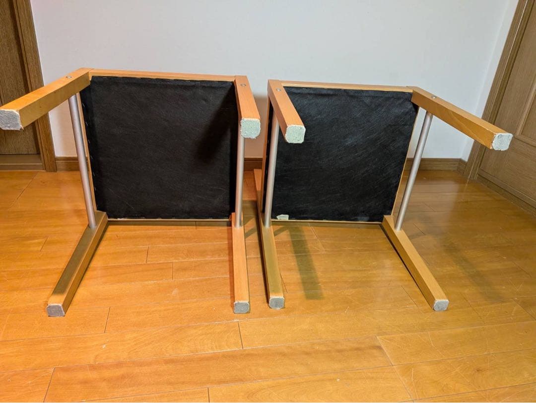 ■送料込■無印 ダイニングチェア ブナ材 木製イス 椅子 廃盤品 2脚セット