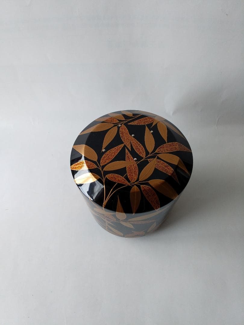 岡本漆専堂 岡本漆園 作 露笹 棗 共箱 漆器 漆芸 抹茶 茶道具 新品 未使用