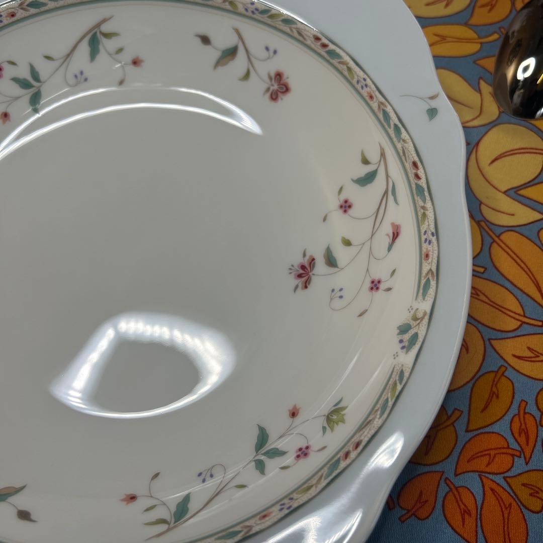 ノリタケ　アフロディーテマグ、花更紗ディーププレート、カトラリーセット　美品