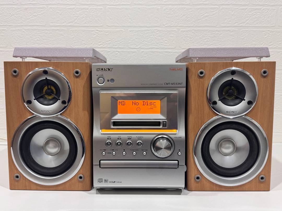 【完動品】 SONY CMT-M333NT & MDディスク3枚