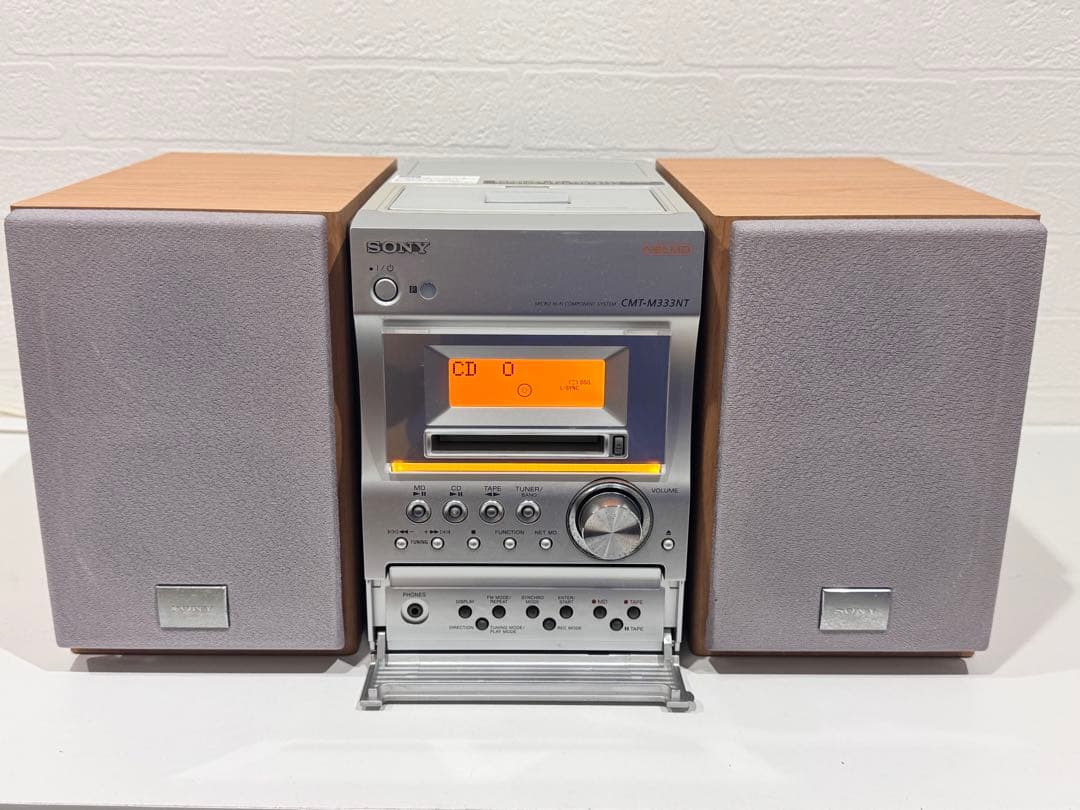 【完動品】 SONY CMT-M333NT & MDディスク3枚