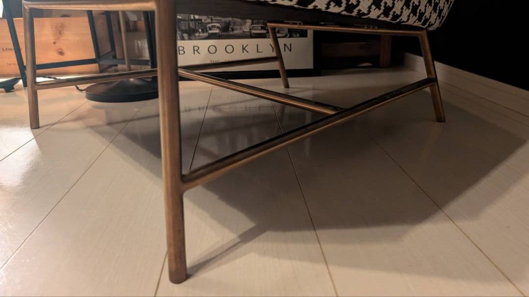 フランフラン　オウゲンチェア(augen chair)　千鳥格子柄