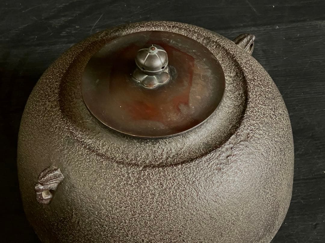 「母」 田口釜 人間国宝 高橋 敬典 共箱 茶道具 炉釜 （115あ①）