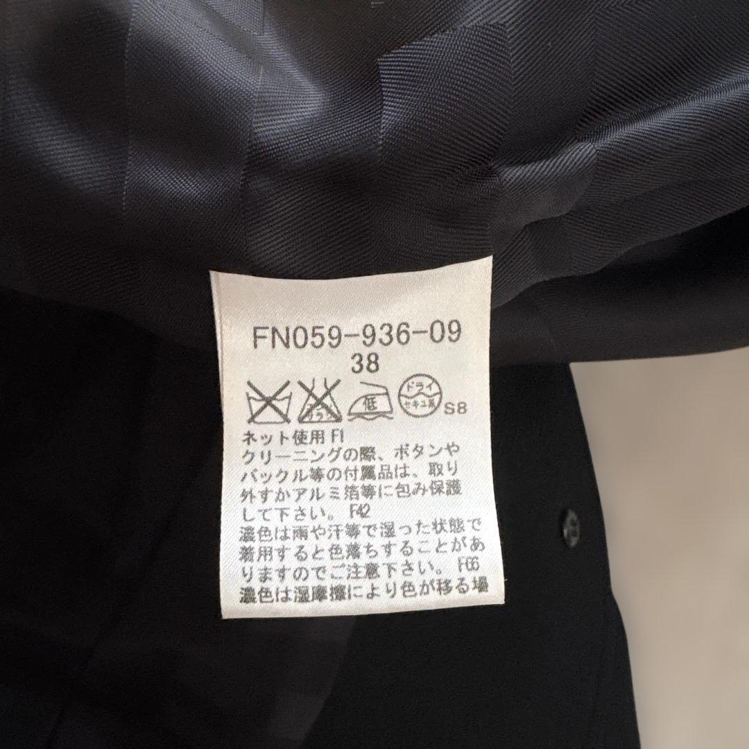 美品【シャドーチェック】バーバリーロンドン　ウールベルテッドコート M