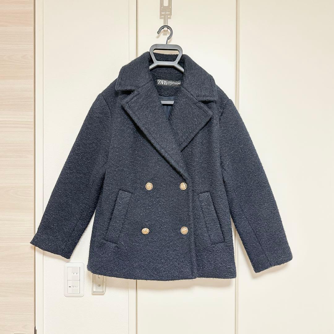ZARA セミロング丈ブークレコート