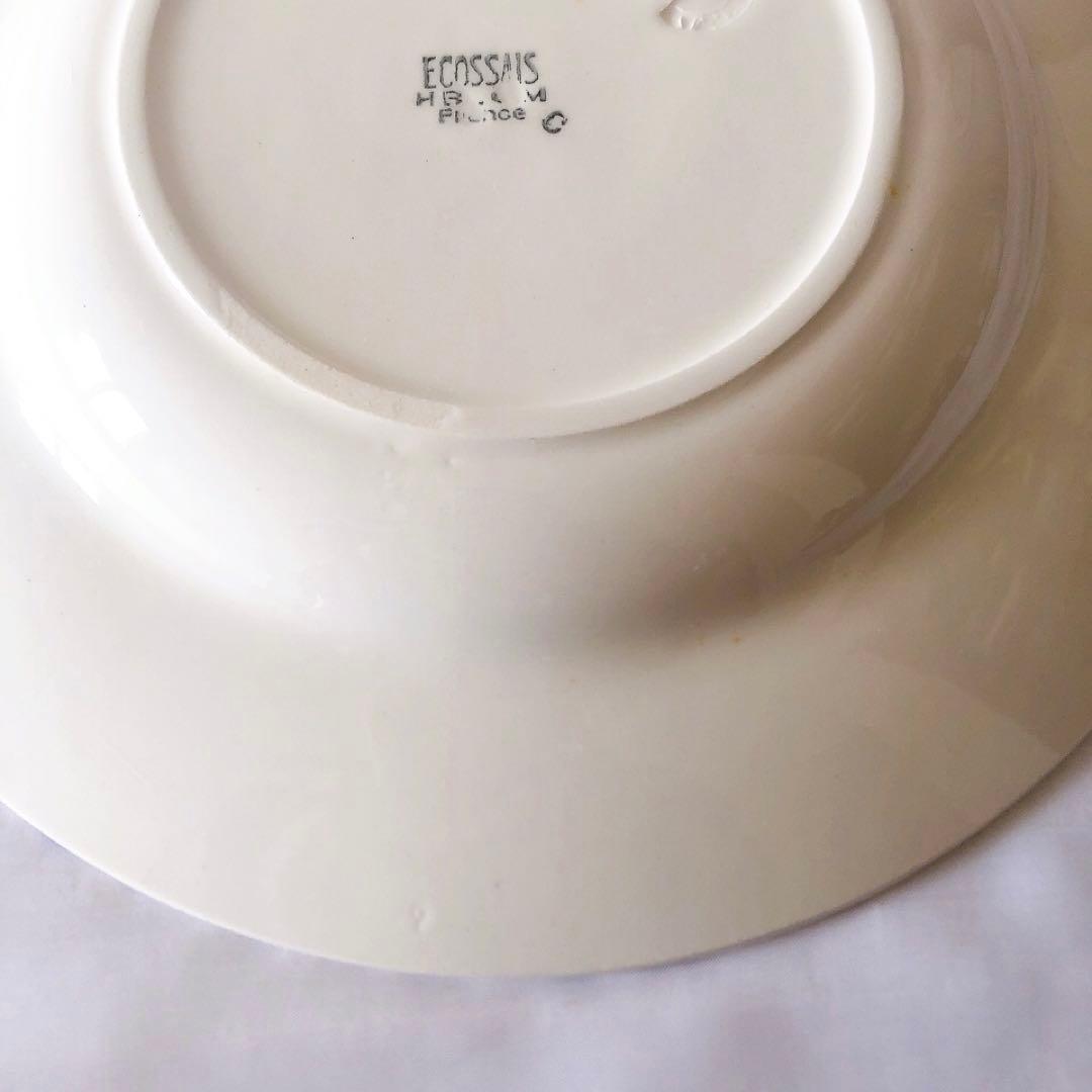 クレイユエモントロー HBCM スーププレート　B フランスアンティーク食器