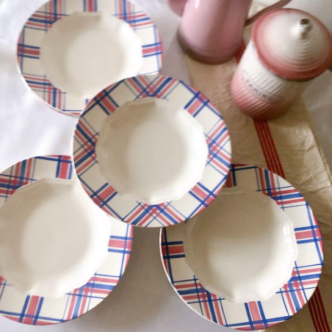 クレイユエモントロー HBCM スーププレート　B フランスアンティーク食器