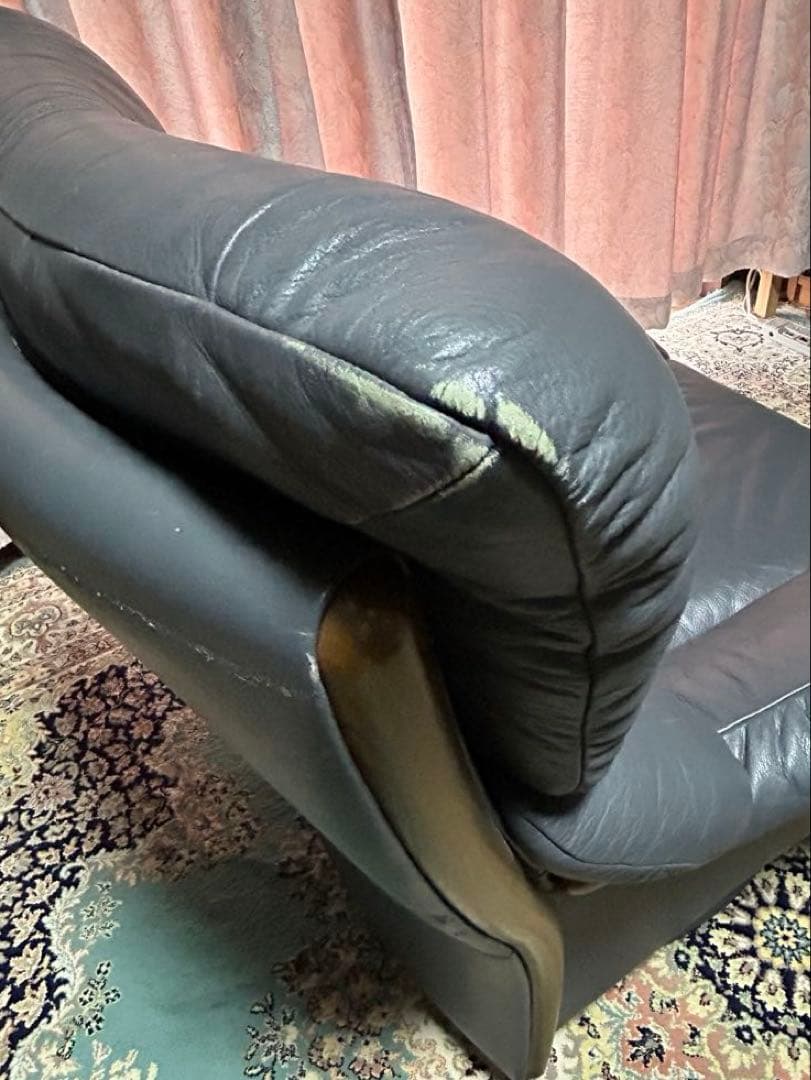 karimoku カリモク 回転 本革レザー 1人掛けソファ