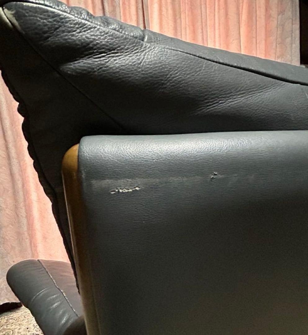 karimoku カリモク 回転 本革レザー 1人掛けソファ